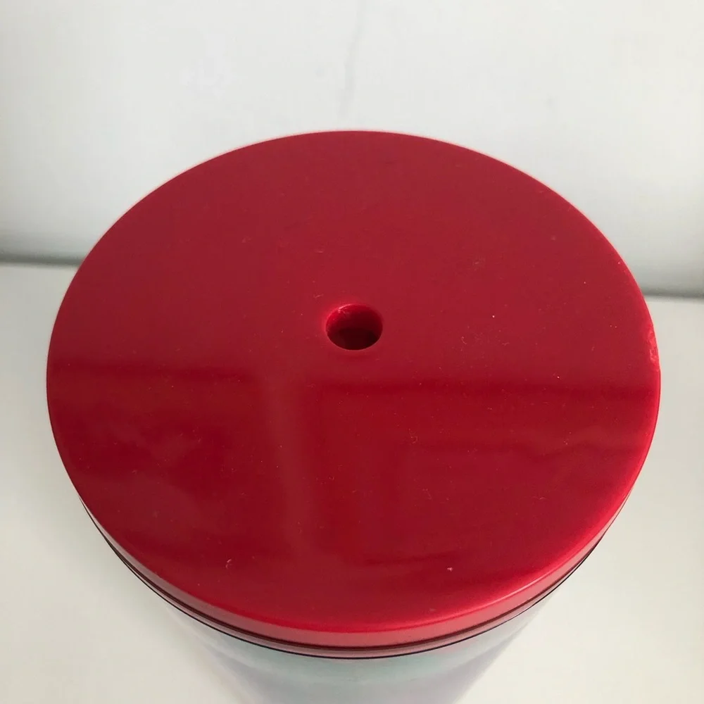 Starbucks 2019 Holiday Red Tumbler with Green Logo and Gold Accents